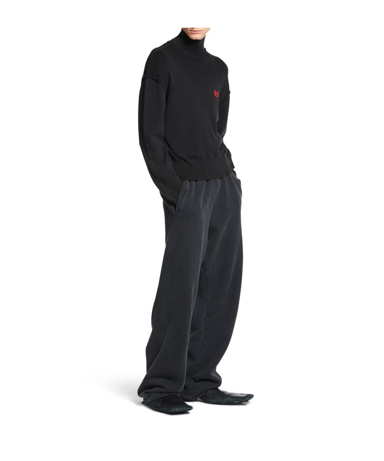 Balenciaga Oversized Sweater In Black