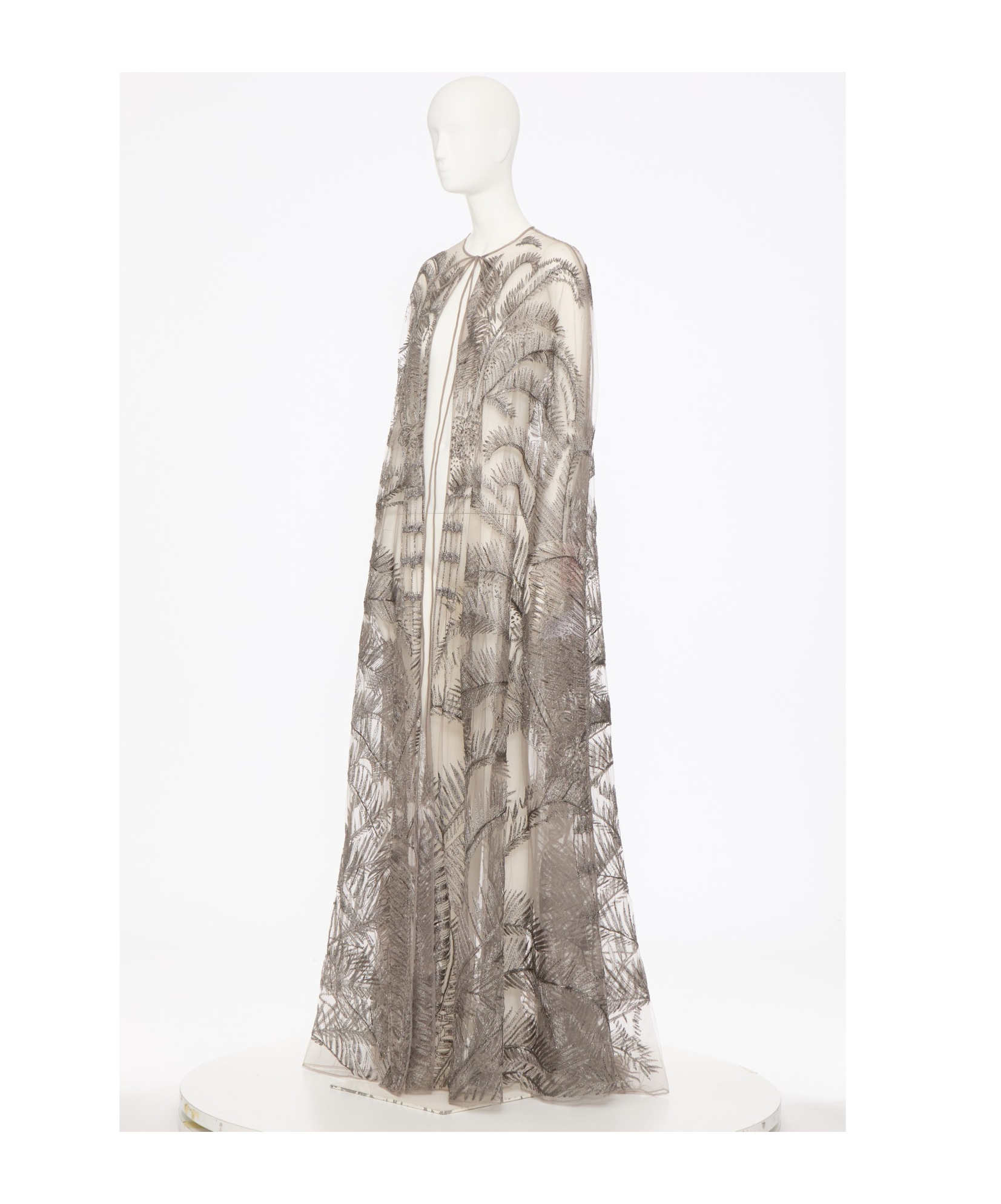 Valentino Laced Cloak In Smoke