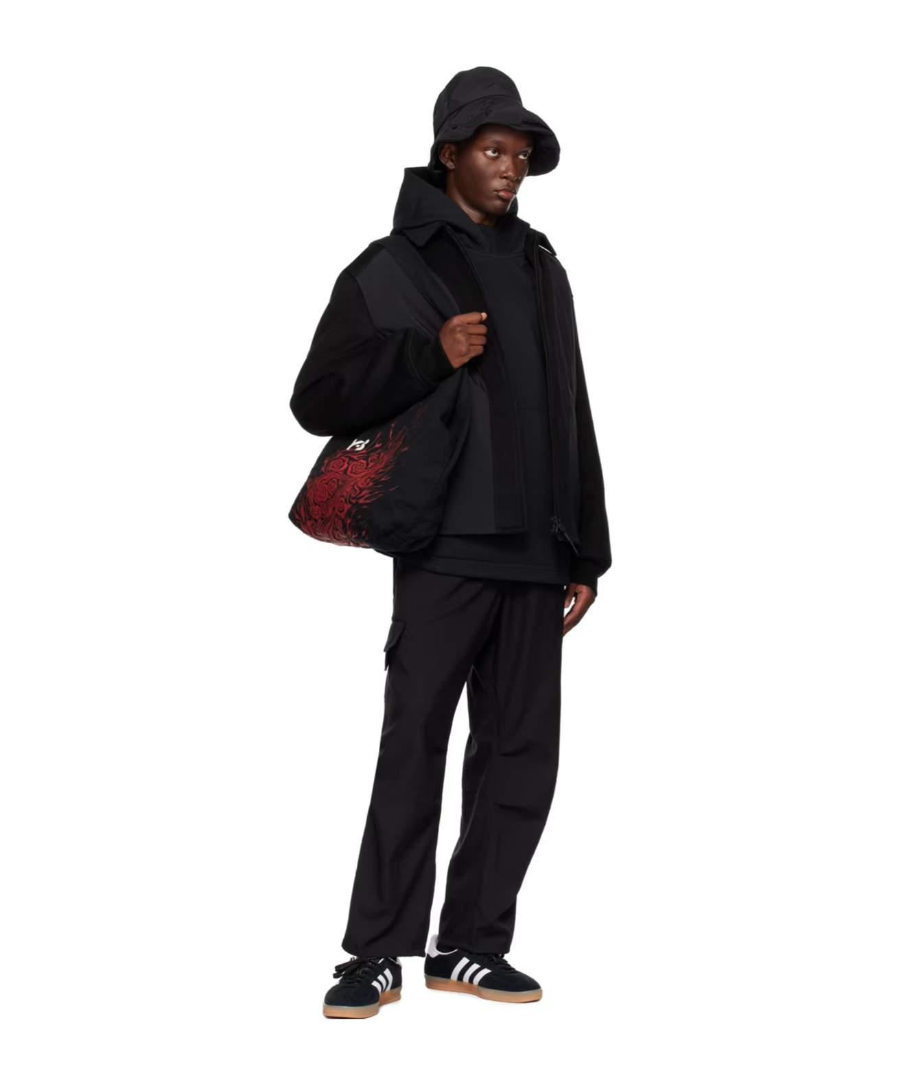 Y-3 Splice Zipper Casual Jacket In Black