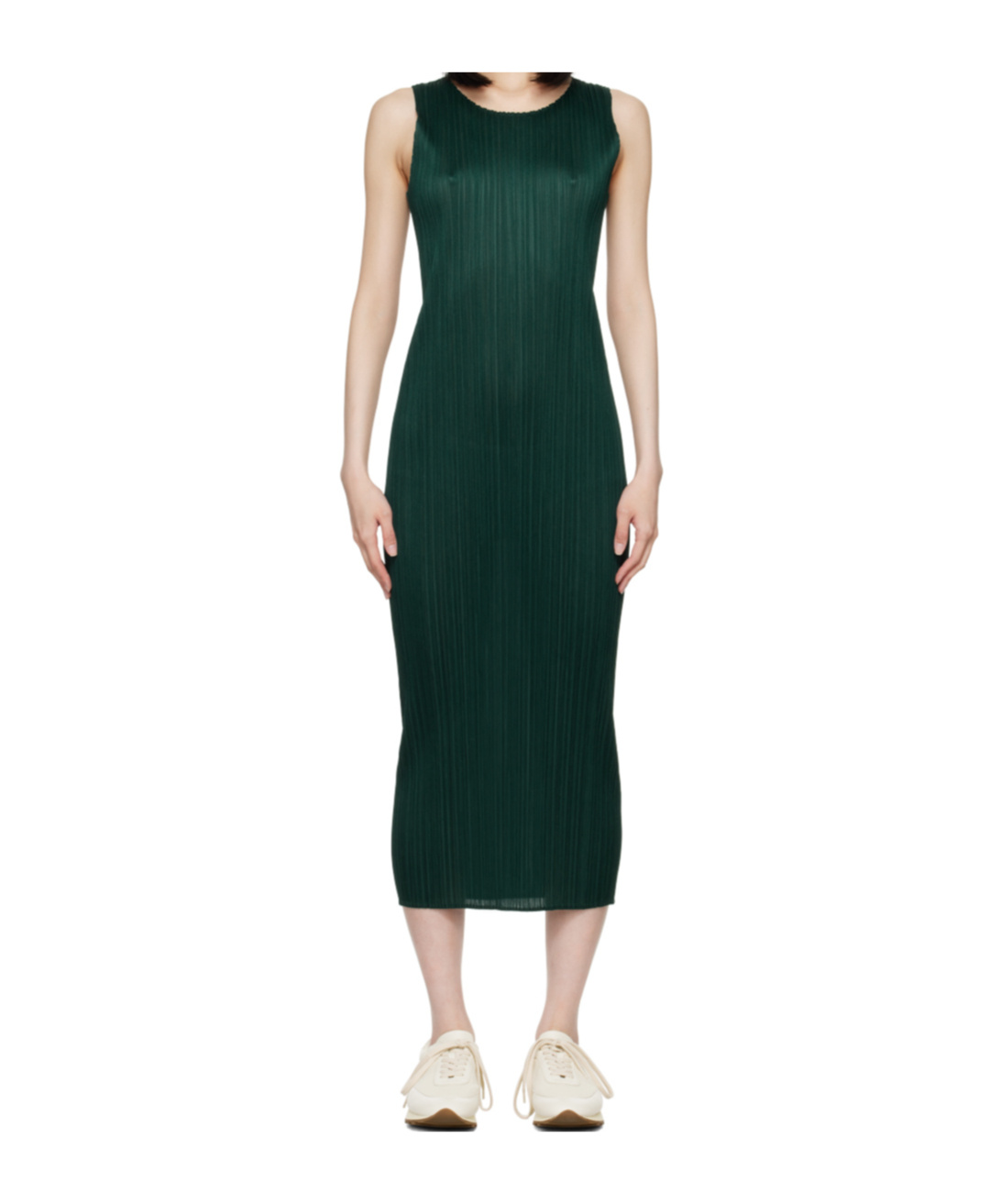 Shop Issey Miyake New Colorful Basics 3 Dress In Green