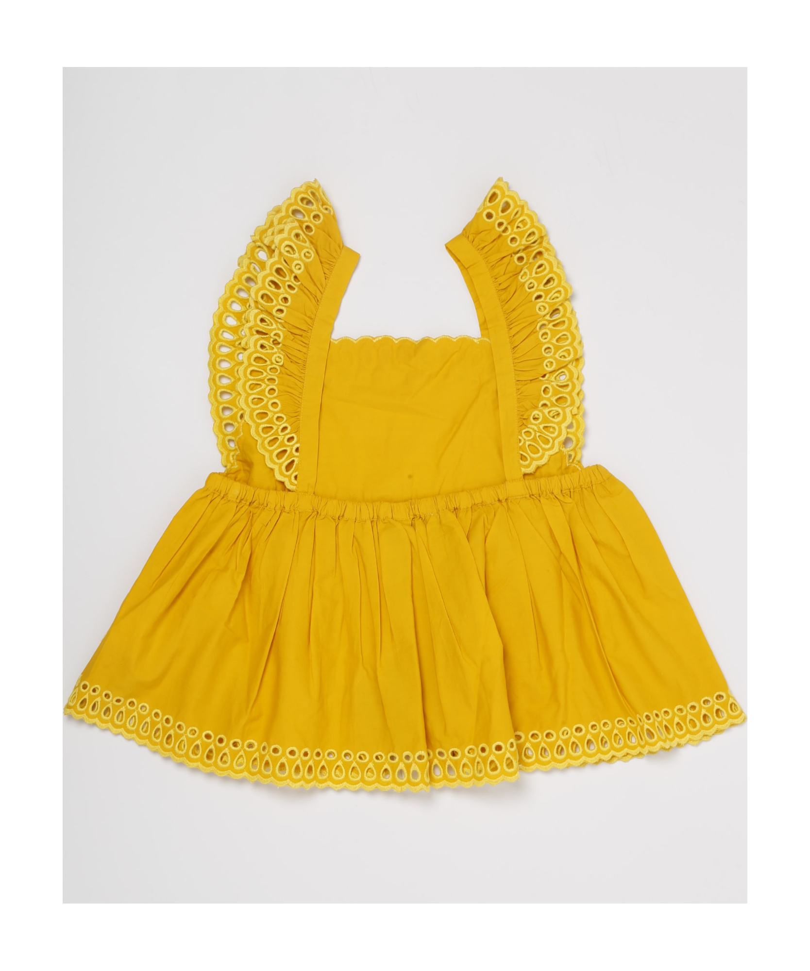 Stella Mccartney Kids Open Back Sleeveless Blouse In Yellow