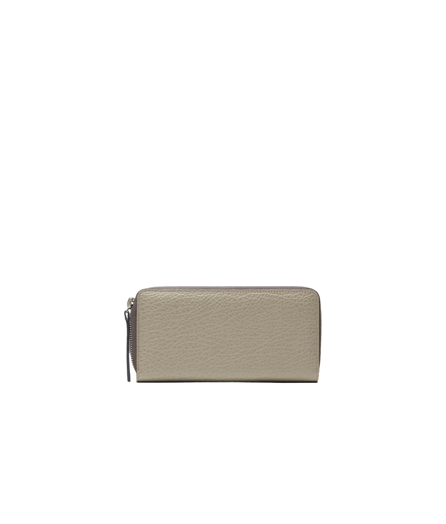 Maison Margiela Four-pin Zipper Wallet In Nude