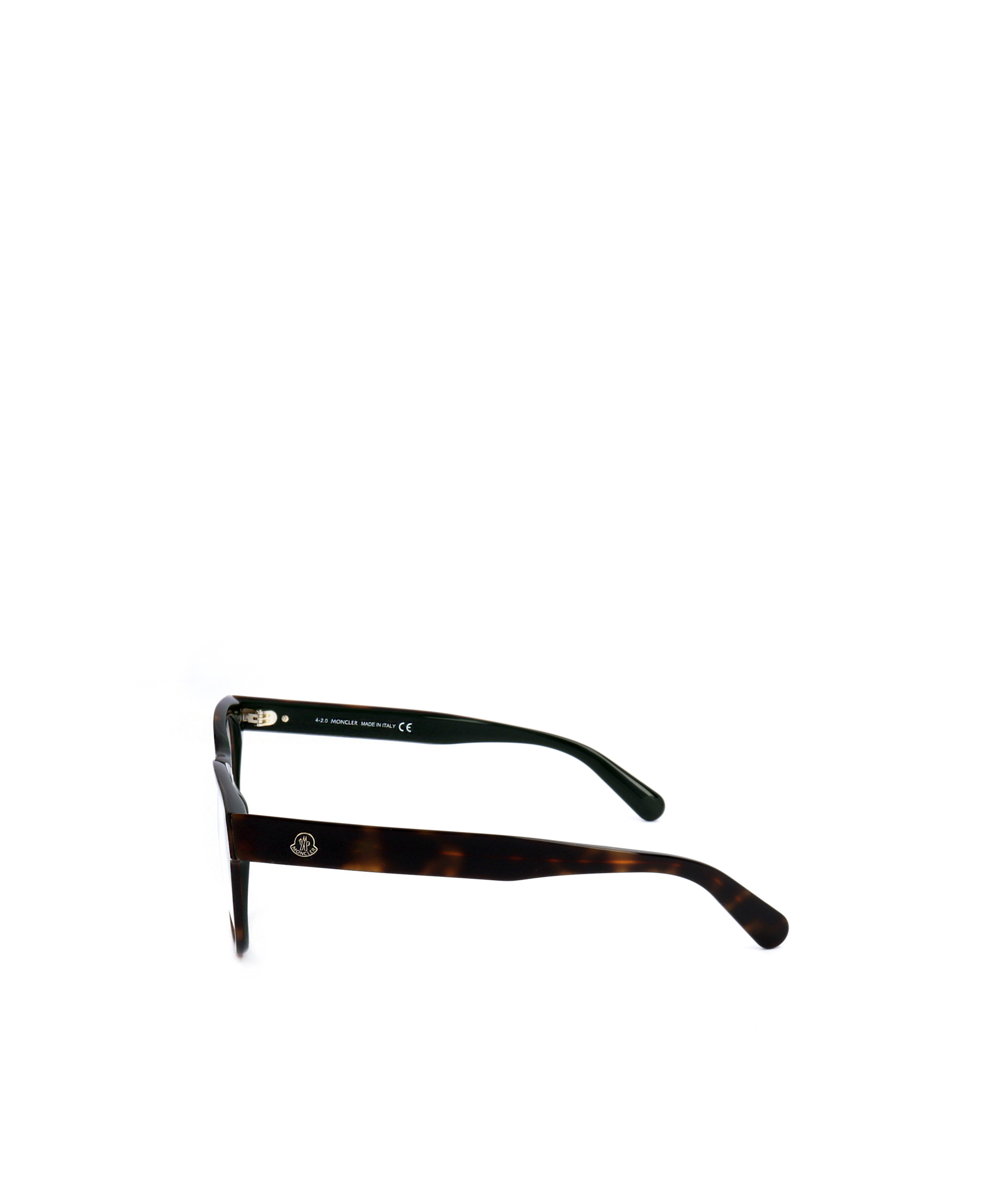 Moncler Tortoiseshell-effect Geometric-frame Glasses In Black