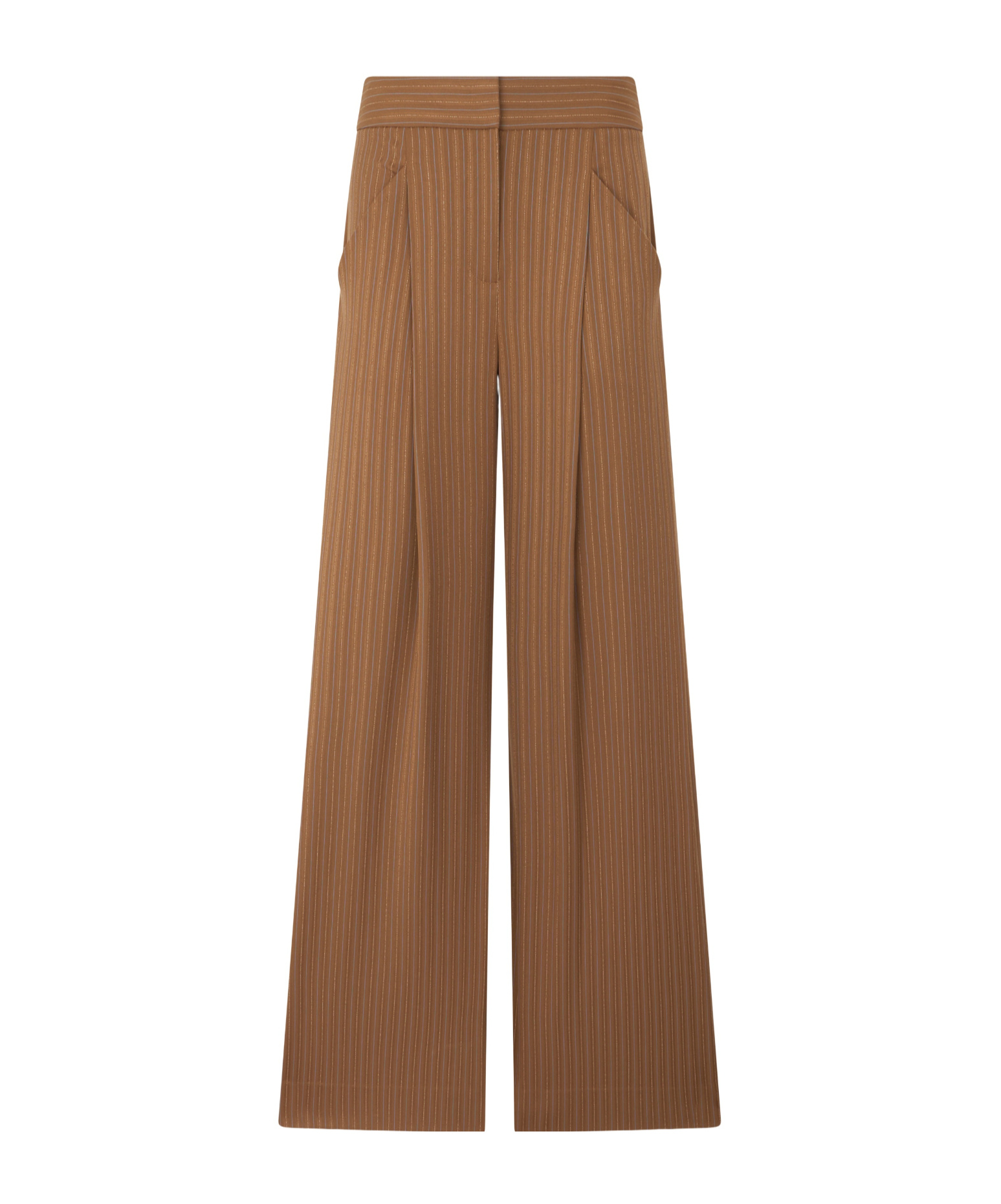 Veronica Beard Rimini Pinstripe Palazzo Pants In Brown