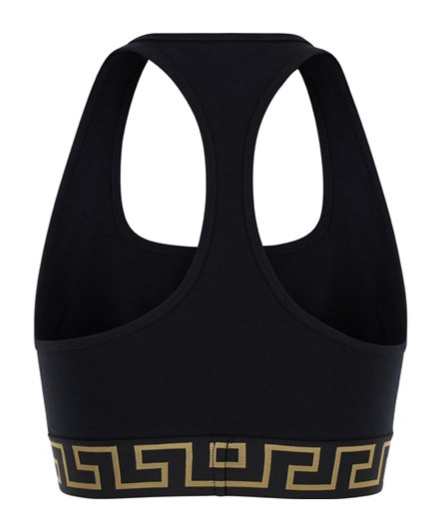 Versace Jersey Top With Topeka Bi-stretch Organic Cotton In Black
