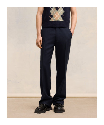 Ami Alexandre Mattiussi Ami Paris Pleated Tailored Trousers In Black