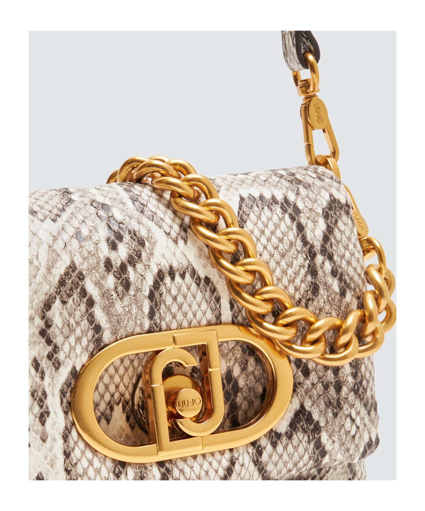 Liu •jo Small Flip Shoulder Bag In Nude
