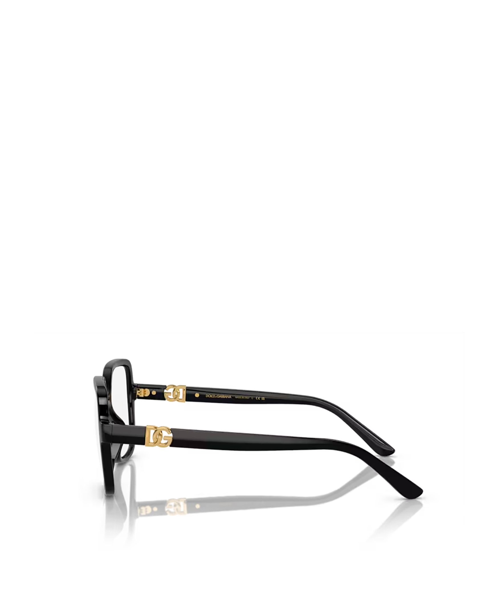 Dolce & Gabbana Logo-plaque Square-frame Glasses In Black