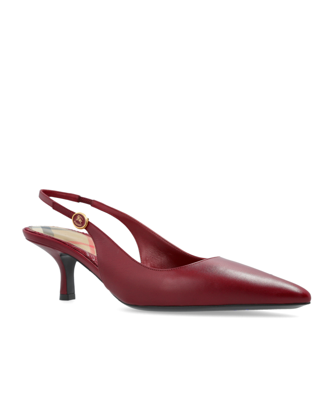 Burberry Dame Leather Slingback Pumps