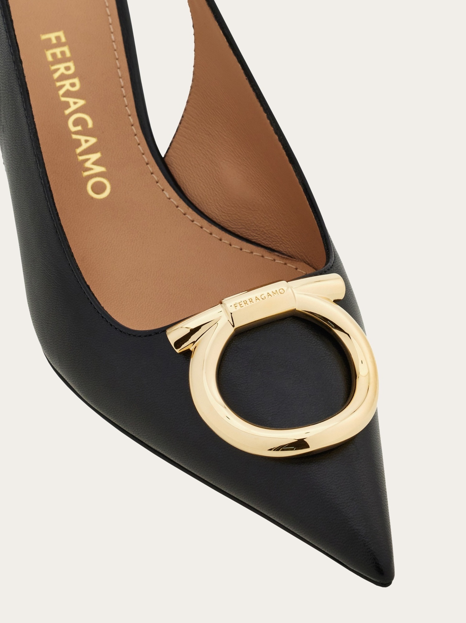 Ferragamo Maxi Gancini Slingback Pump