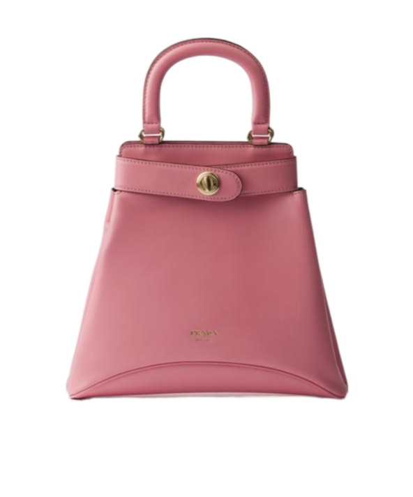 Prada Etude Buckle Leather Top-handle Bag In Pink
