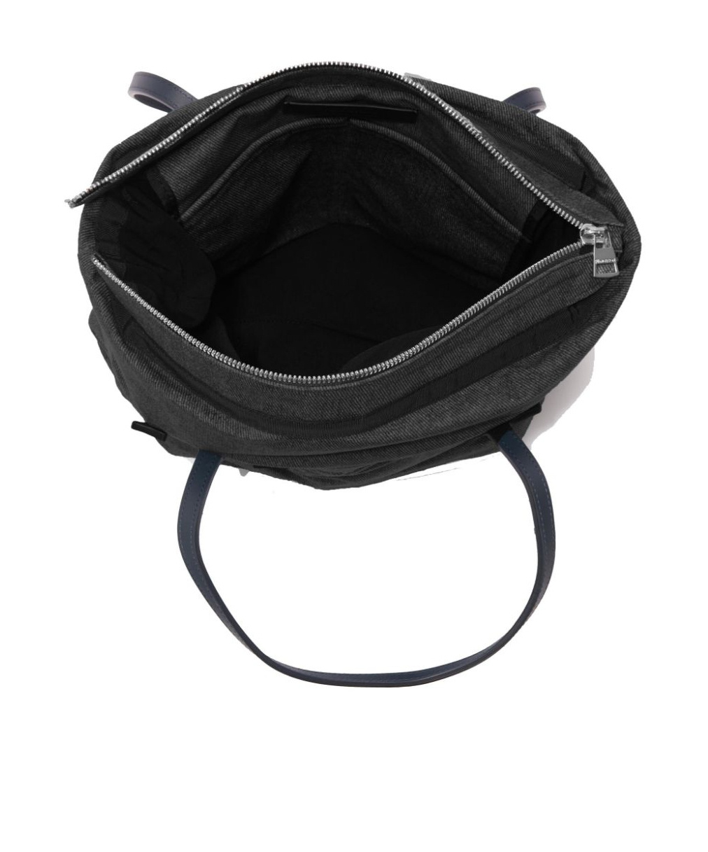 Jw Anderson Puffy Anchor Shopping Bag With Top Handles In Black