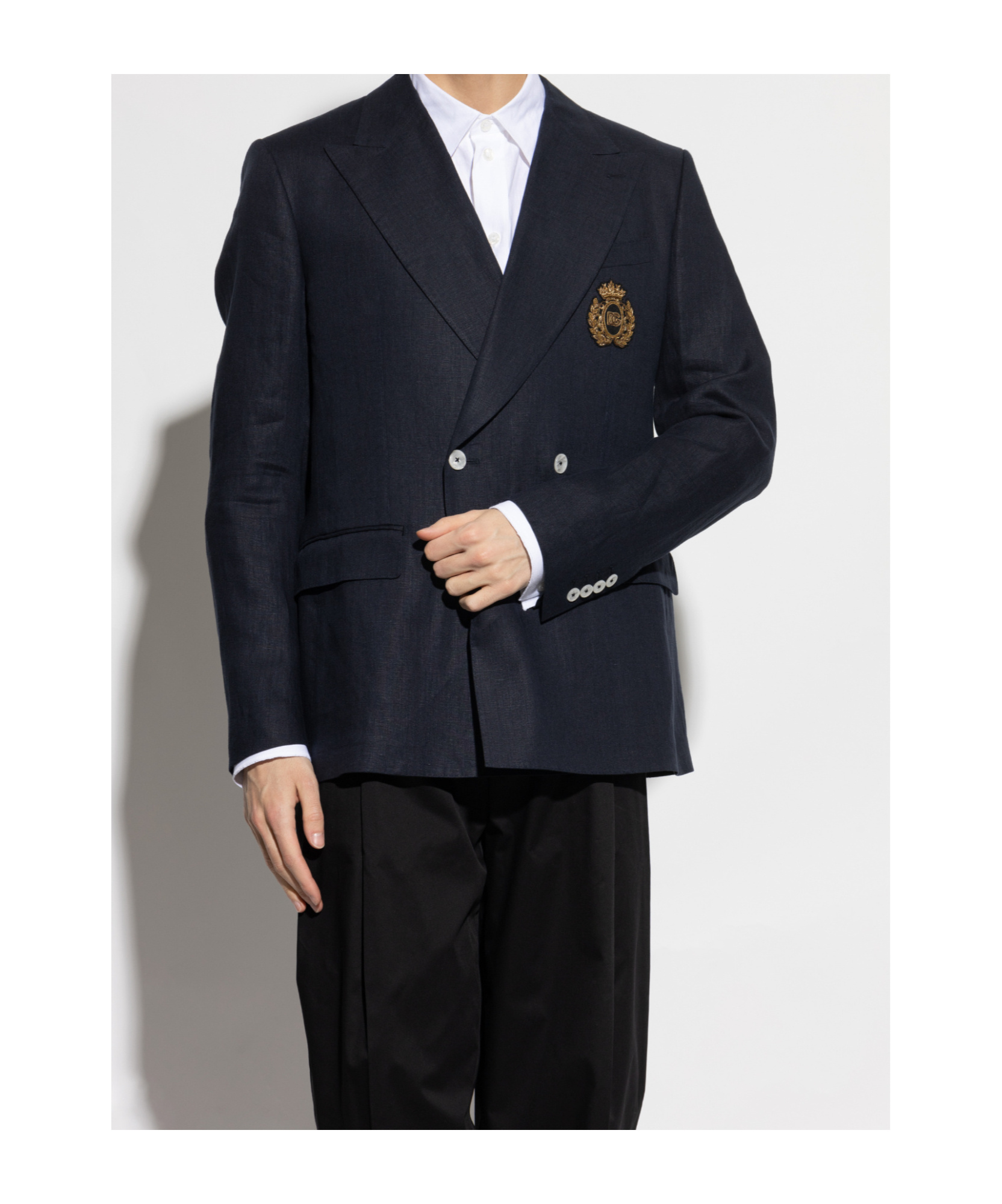 Dolce & Gabbana Long Sleeve Blazer In Black