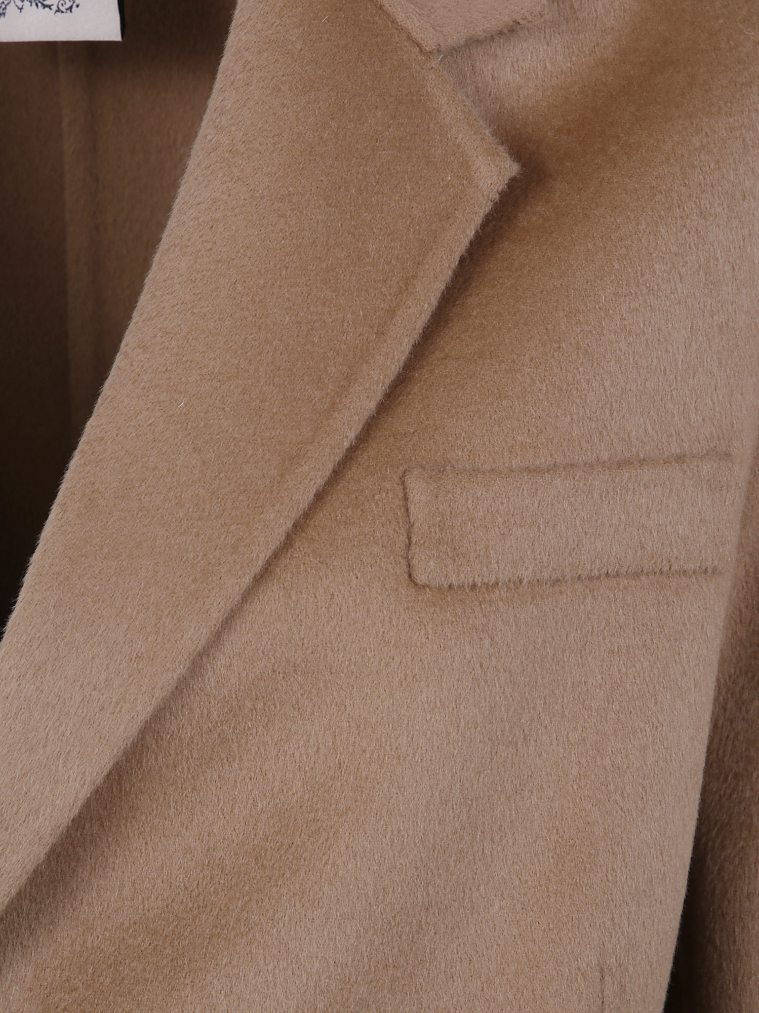 Semicouture Notched Lapel Single Breasted Flap Pocket Jacket In Brown