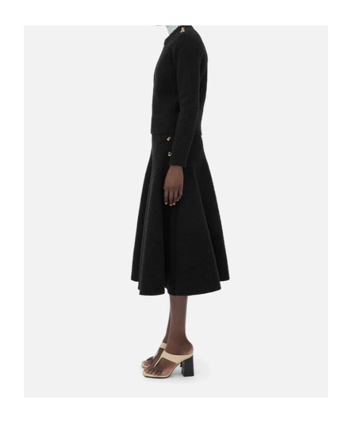 Bottega Veneta Wool Loop Sweater In Black