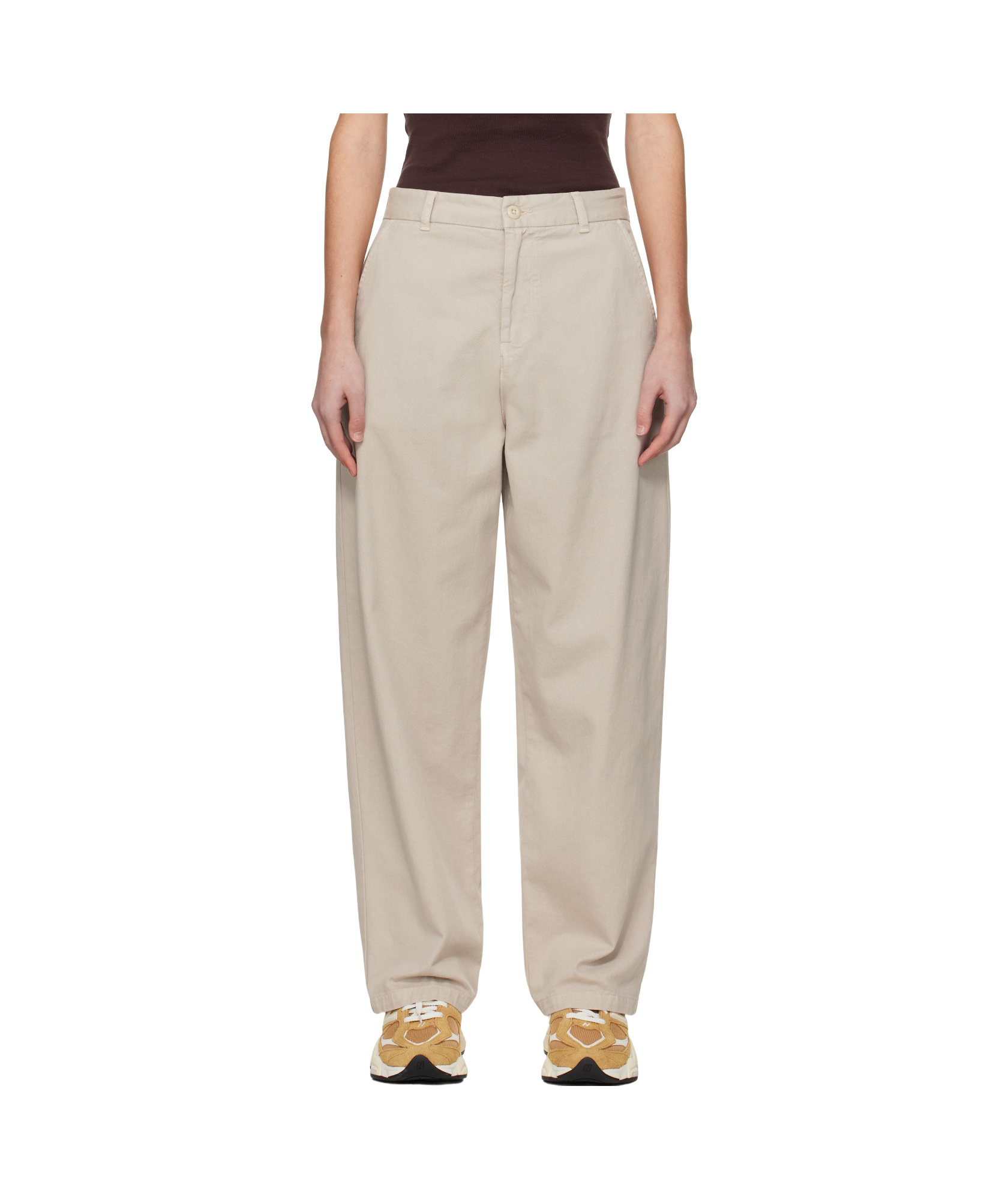 Carhartt Beige Brady Trousers In Nude