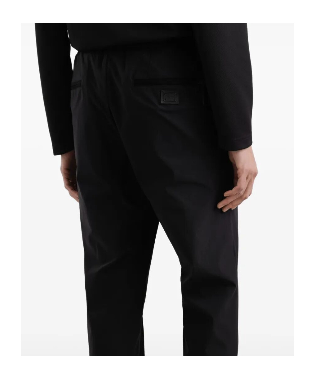 Dolce & Gabbana Joggers In Herringbone Jersey In Black