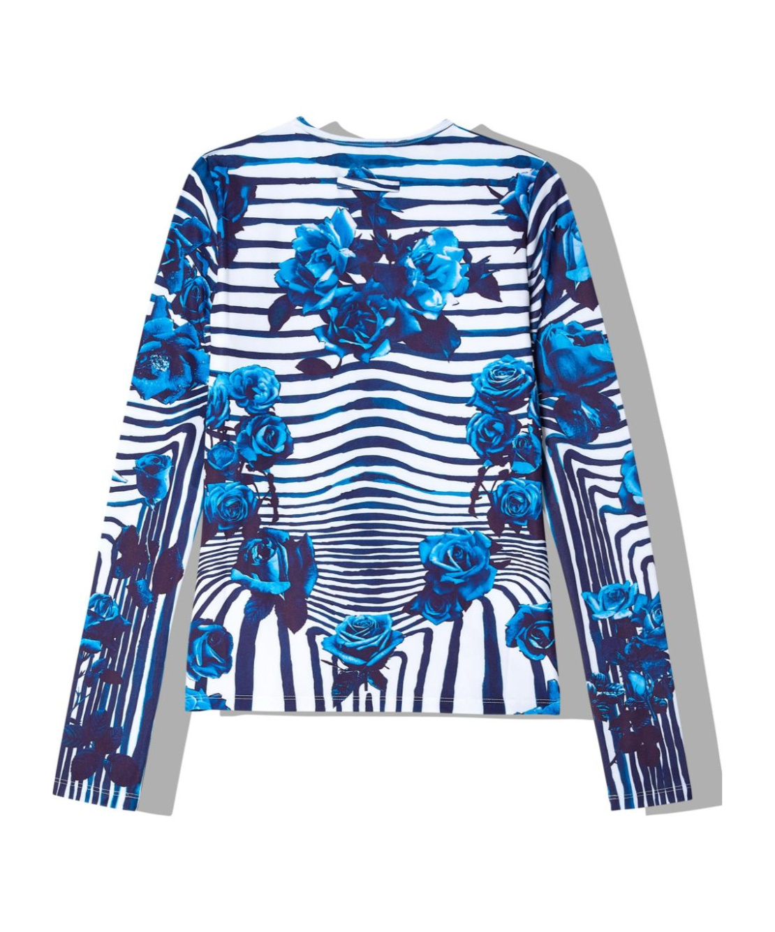 Shop Jean Paul Gaultier The Flower Body Morphing Top In Blue