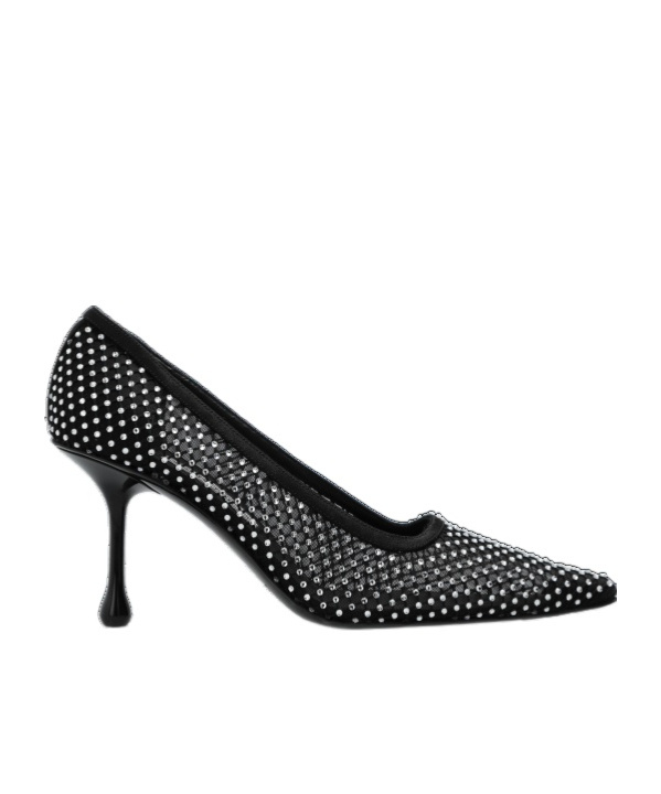 Jimmy Choo Ixia 95 Mesh Dã©colletã© In Black
