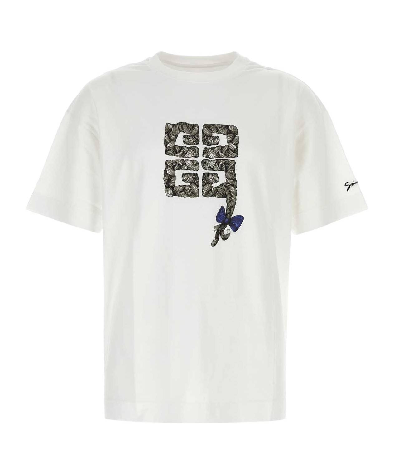 Givenchy 4g Braid Printed Crewneck T-shirt In White