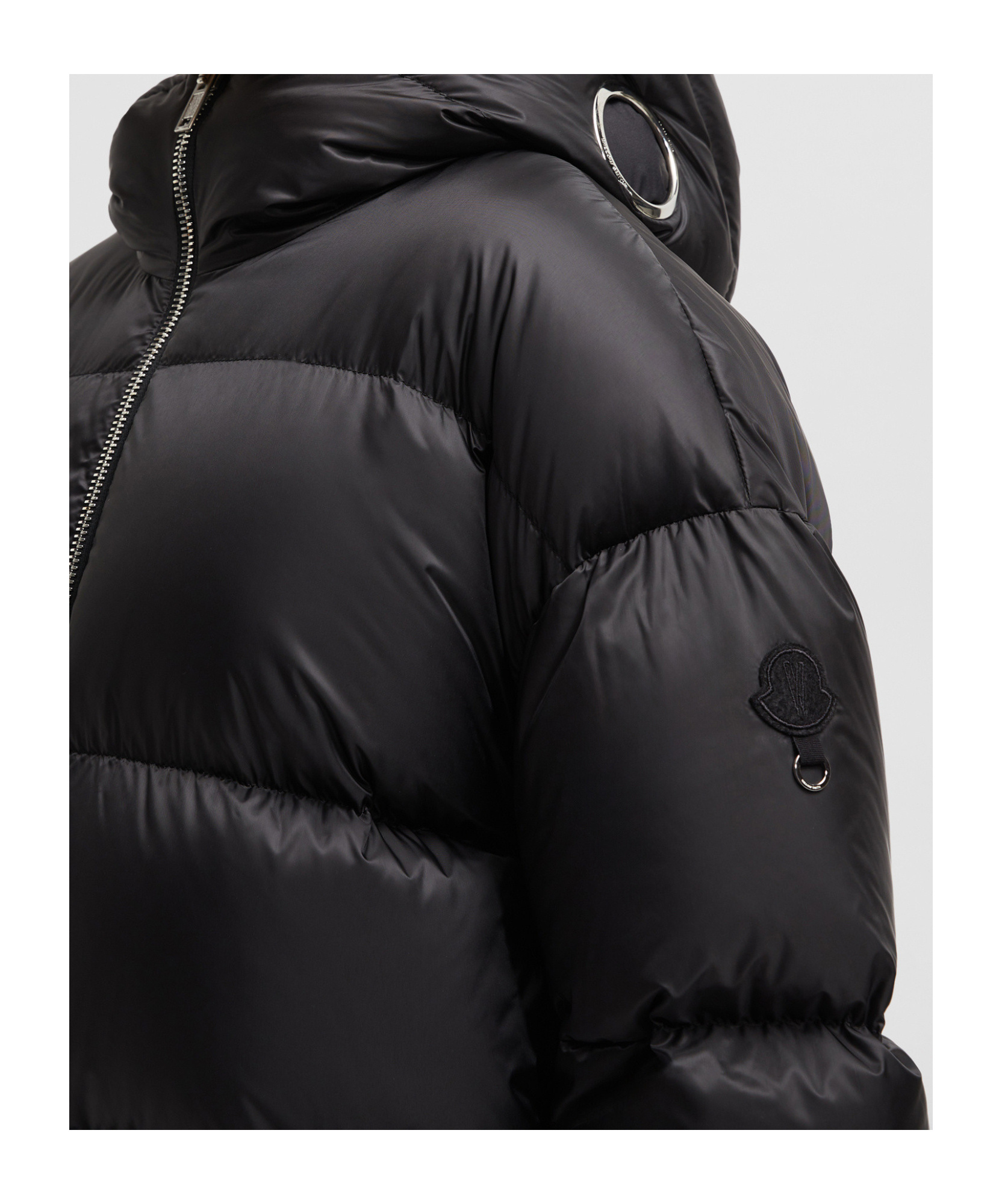 Moncler X Willow Smith Skara Hooded Short Down Jacket In Black