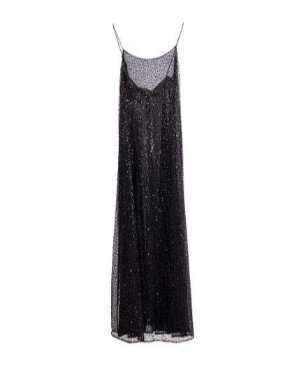 Shop Emporio Armani Jet-embroidery Sequin Maxi Dress In Black
