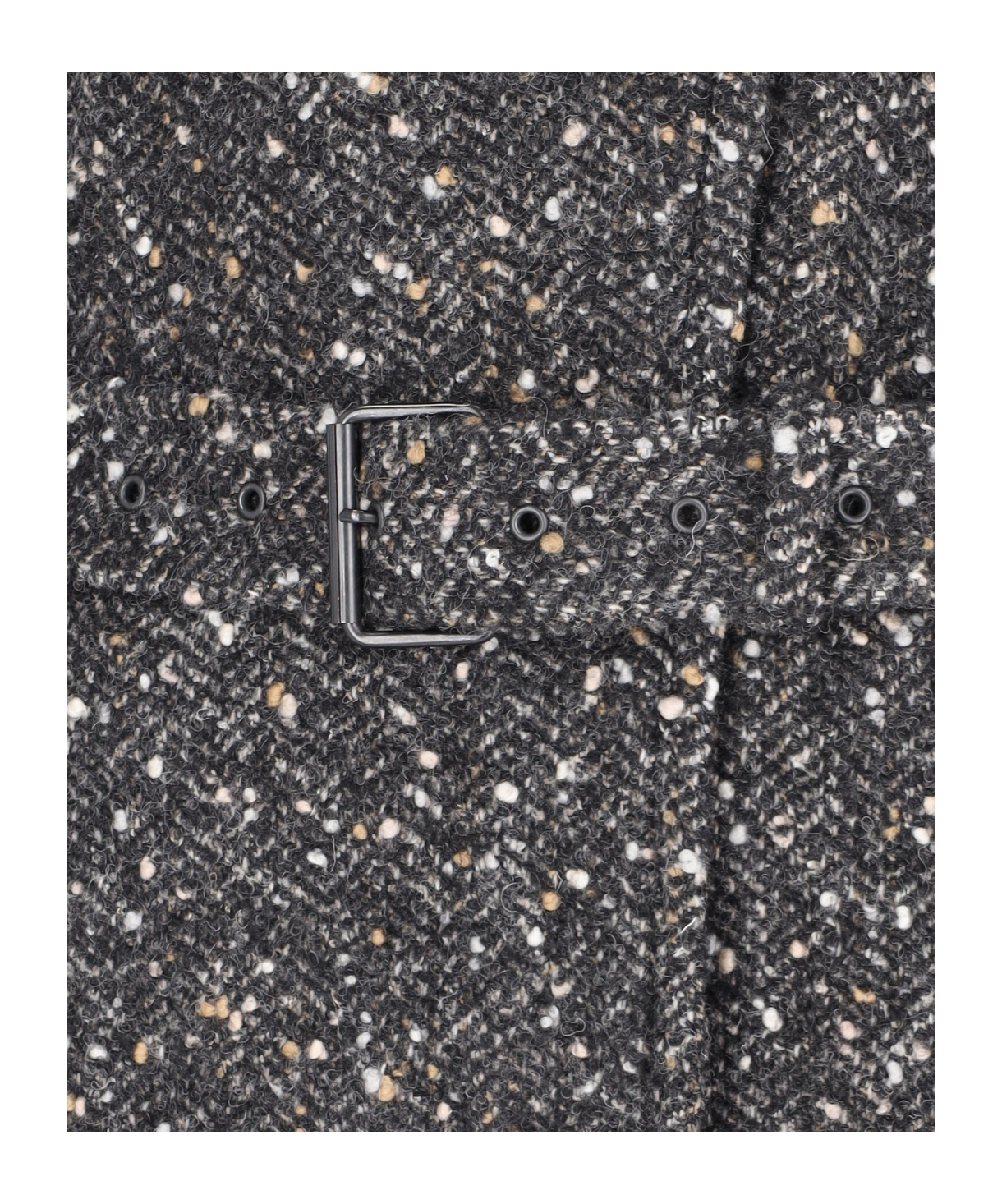 Isabel Marant Étoile 'horia' Black Double-breasted Coat With All-over Houndstooth Motiv In Wool Blend Woman In Black