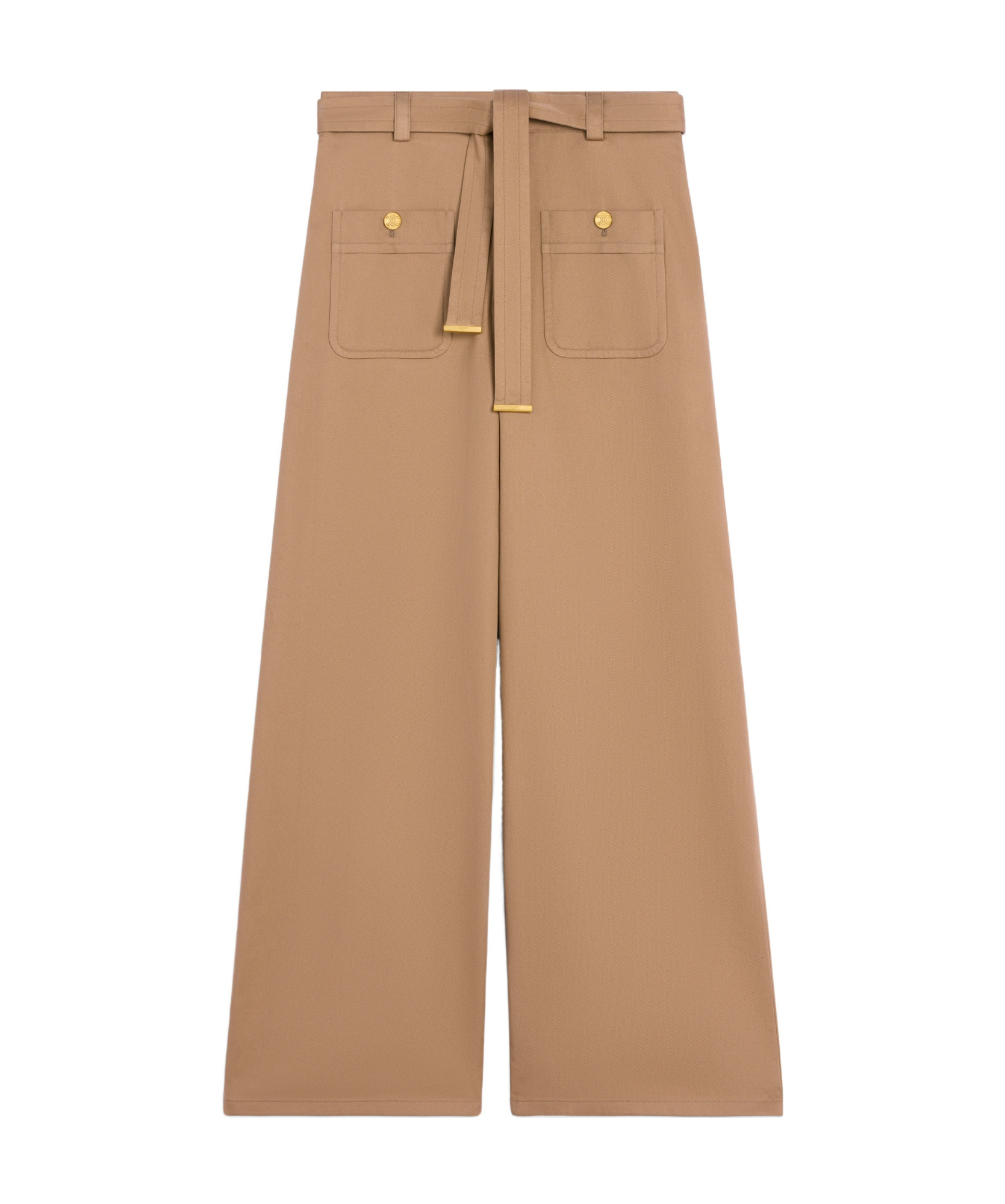 Celine Taillat Cotton Twill Pants In Caramel Color