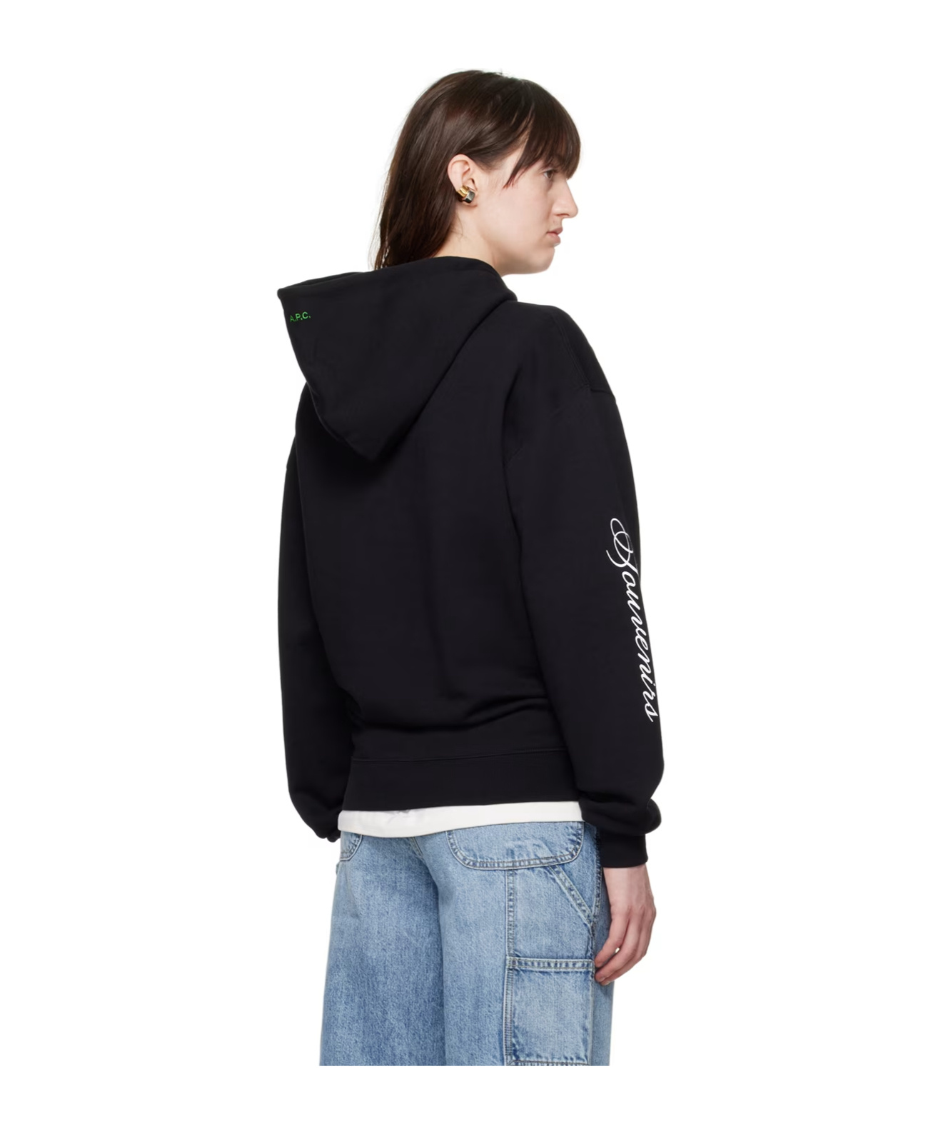 Apc Black Jjjjound Edition 'hôtel Souvenirs' Hoodie In Black