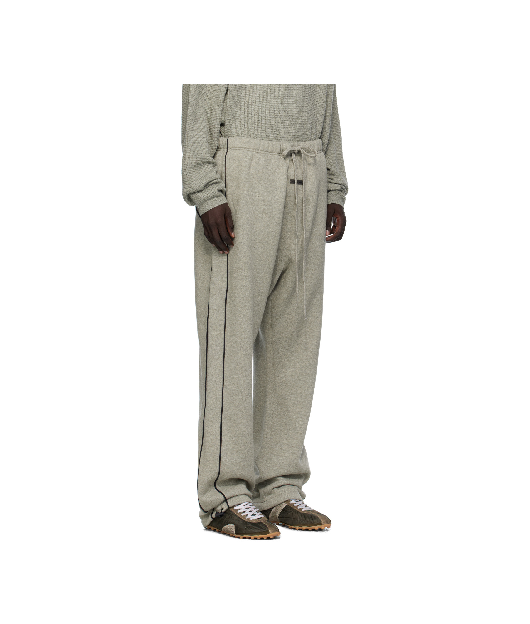 Essentials Casual Ribbed Jogger Pants In Gray