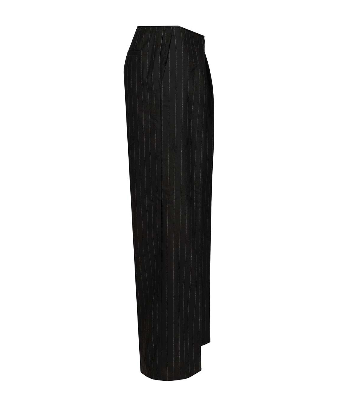 Forte Forte Pinstripe Casual Pants In Black