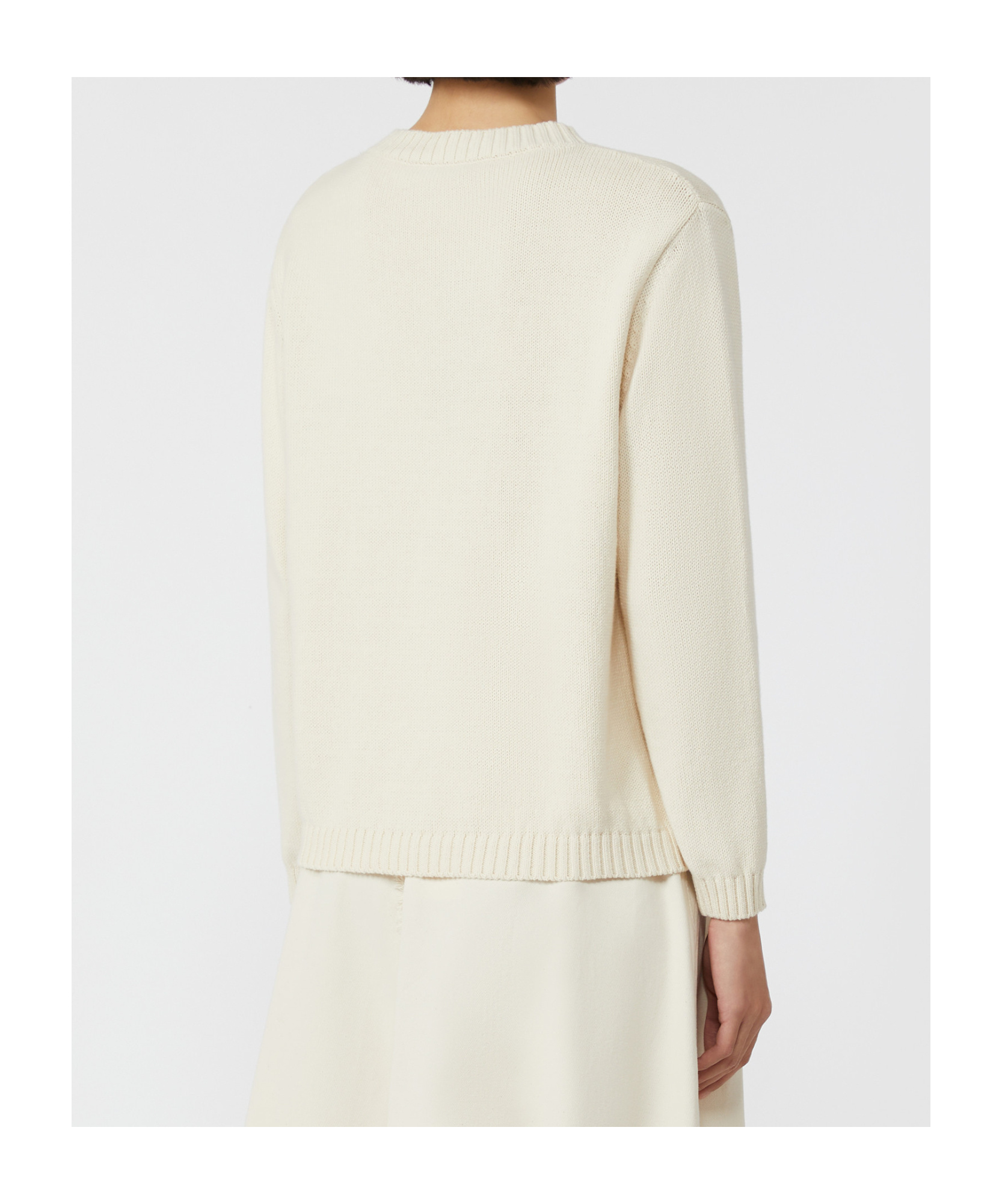 Weekend Max Mara Long Sleeve Sweater In White