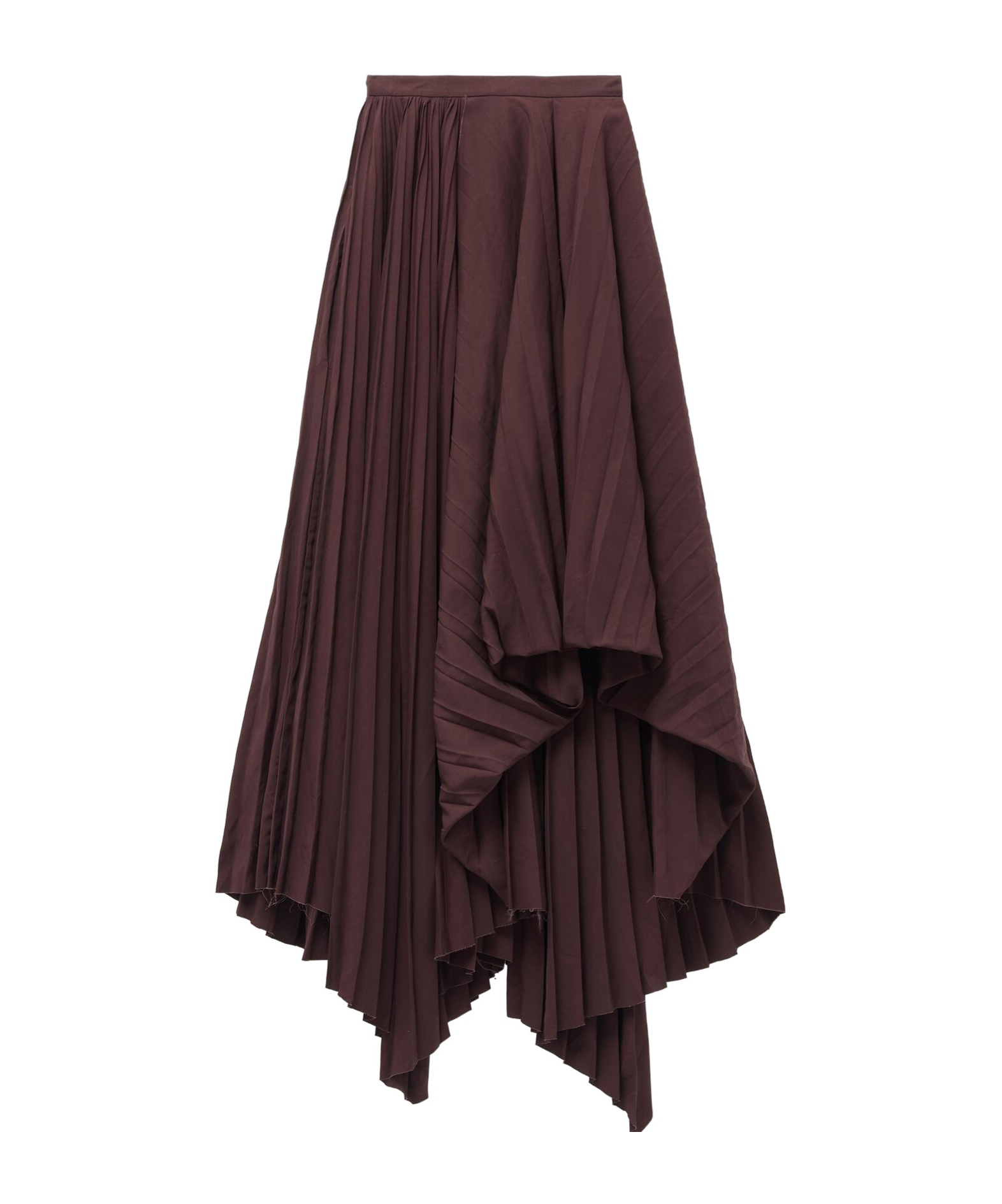 Alexander Mcqueen Asymmetrical Pleated Skirt In Black