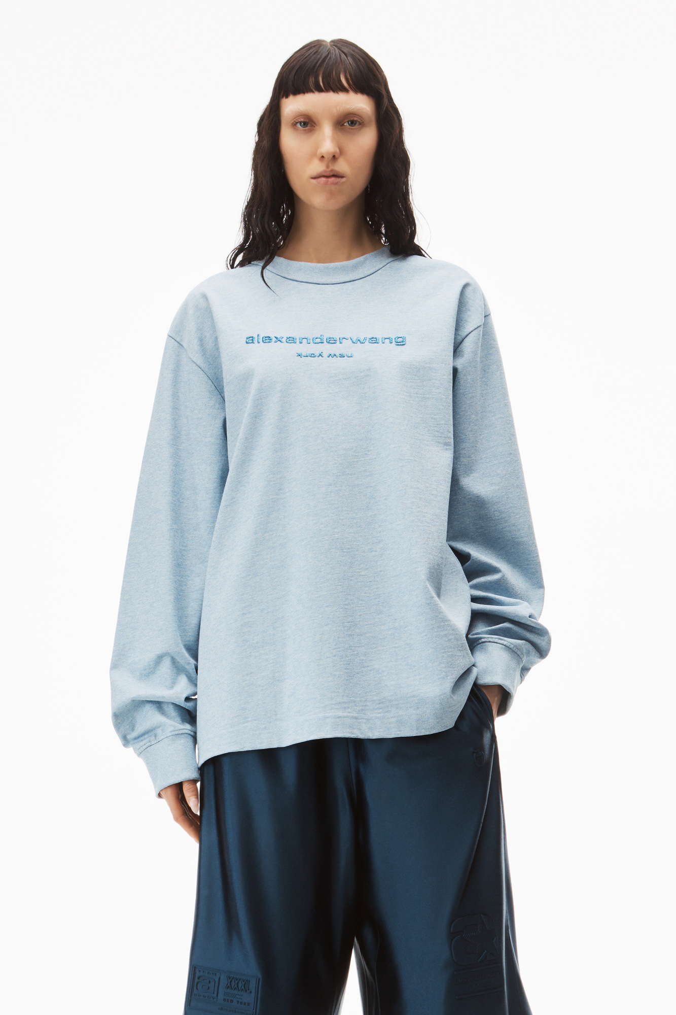 Alexander Wang Women Sweatshirt With Logo In Blue