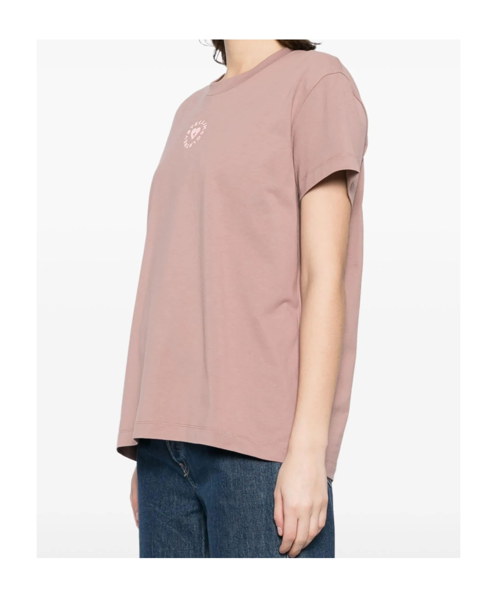 Stella Mccartney Iconic Mini Heart T-shirt In Pink