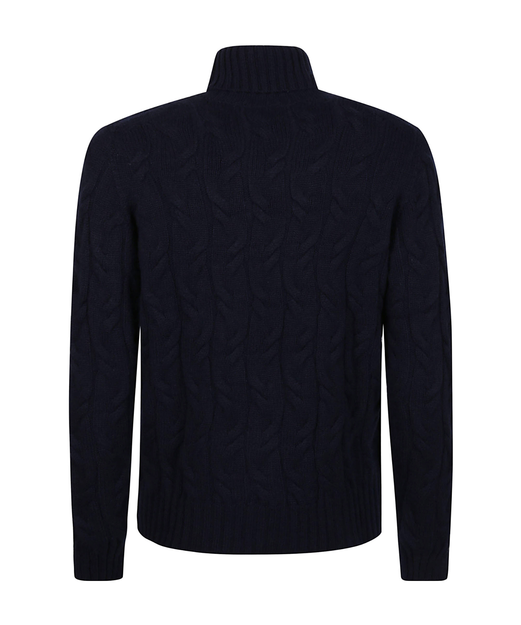 Drumohr High-neck Ribbed Pullover In Black
