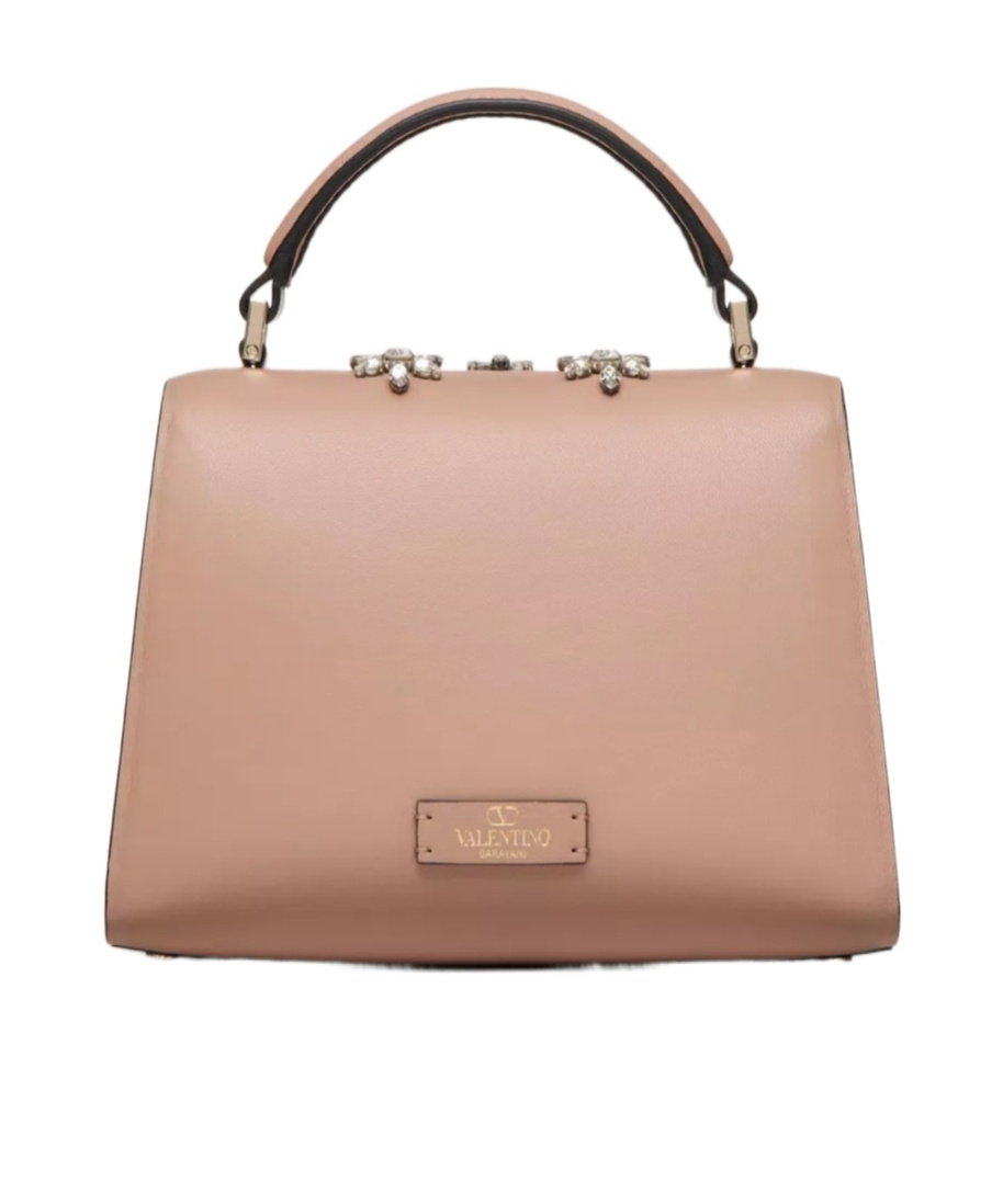 Valentino Vlogo Tote Bag In Crystal/rose