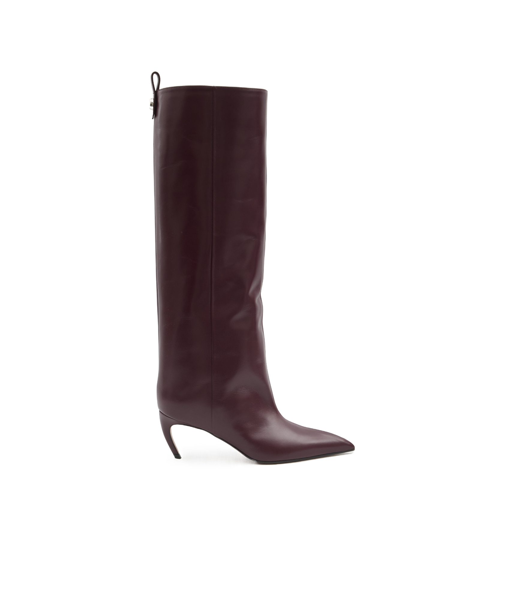 Attico 65mm Lea Pointed-toe Leather Boots In Black