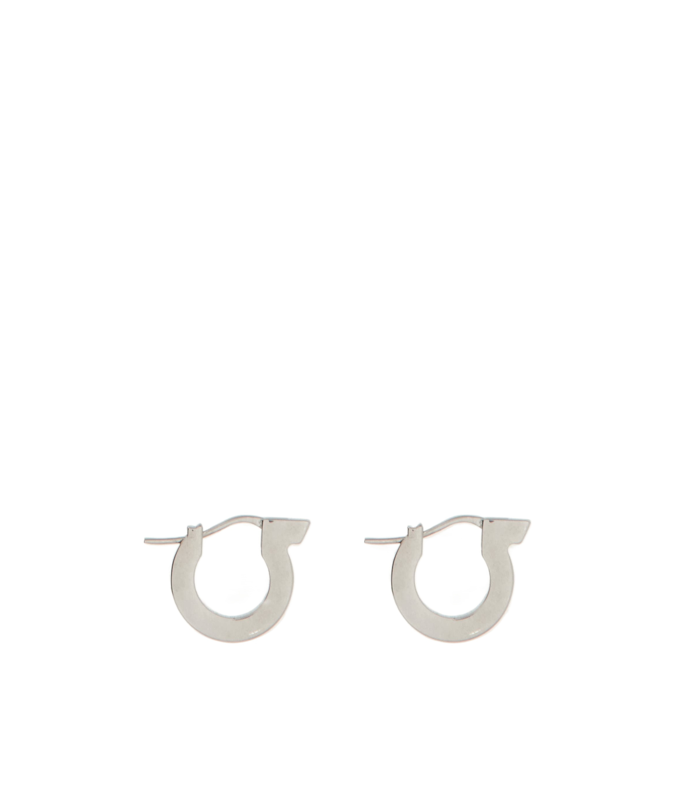 Ferragamo Logo Earring In White