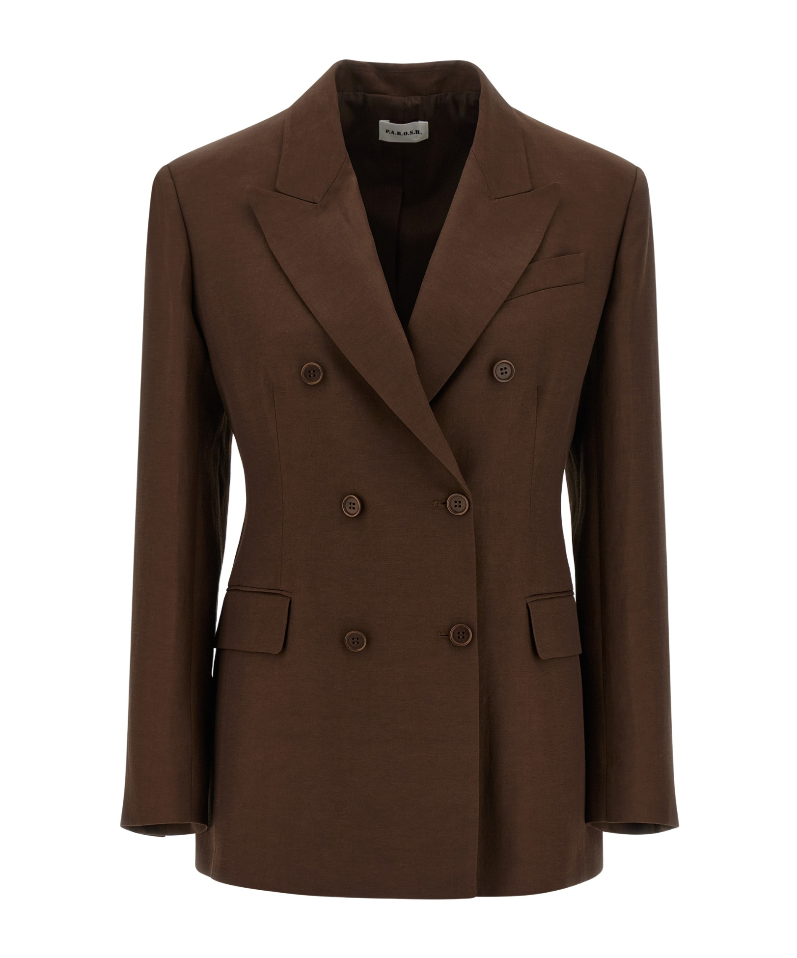 P.a.r.o.s.h Long-sleeved Suit Jacket In Brown