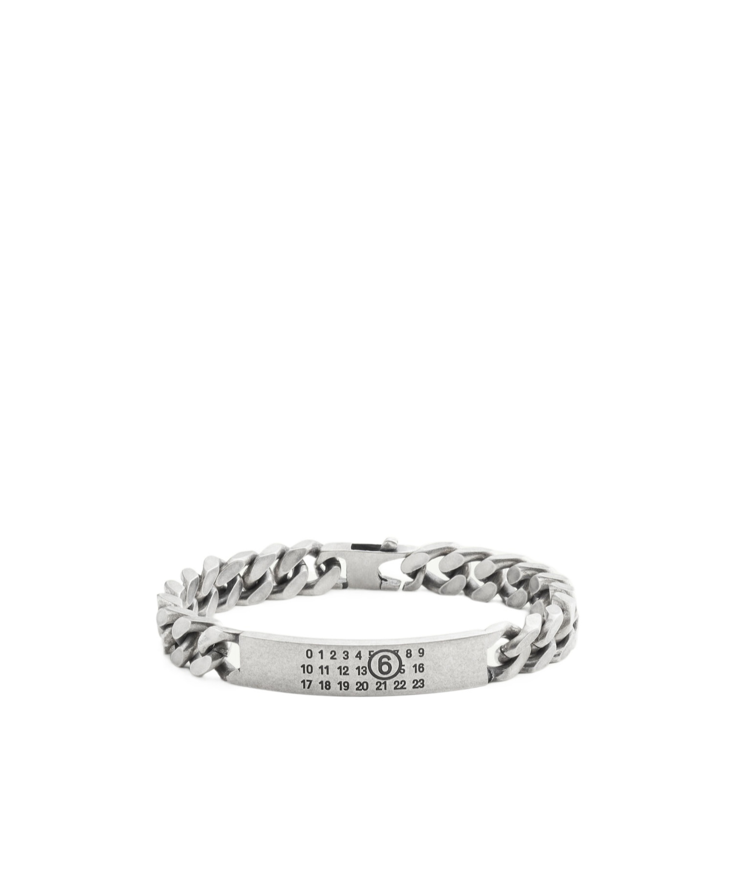 Mm6 Maison Margiela Silver Classic Chain Bracelet In White