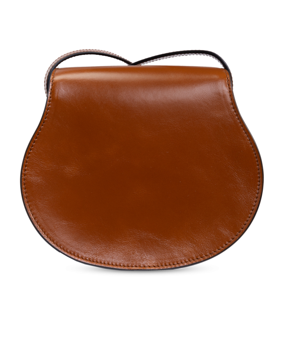 Shop Chloé Small Marcie Leather Saddle Bag In Brown