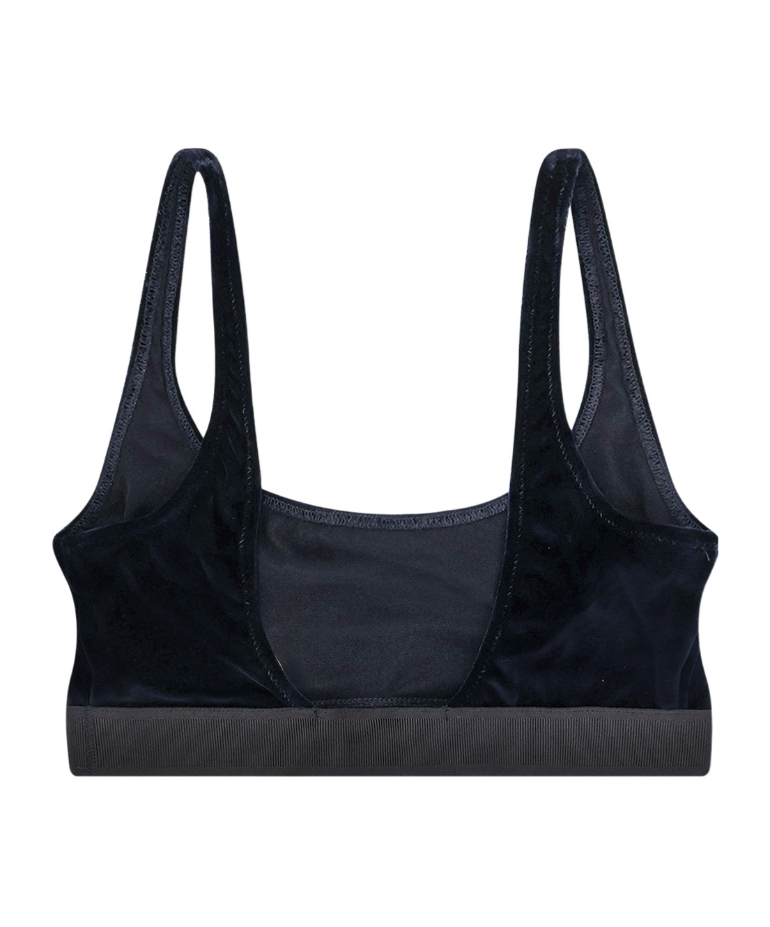 Tom Ford Stretch Lustrous Velour Signature Bralette In Blue