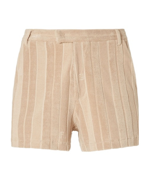 Fendi Terry Ff-jacquard Stripe Shorts In Multi
