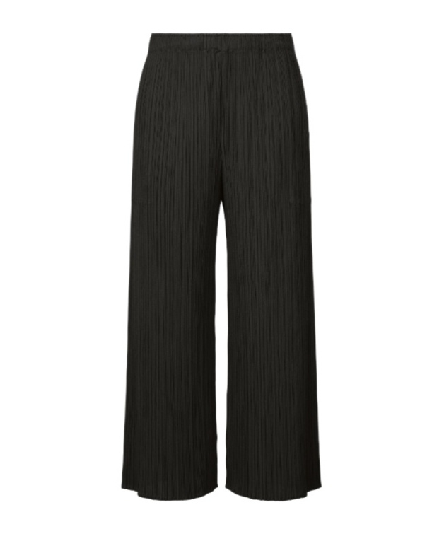 Issey Miyake Womens Black Thicker Bottoms Wide-leg Knitted Trousers In Black