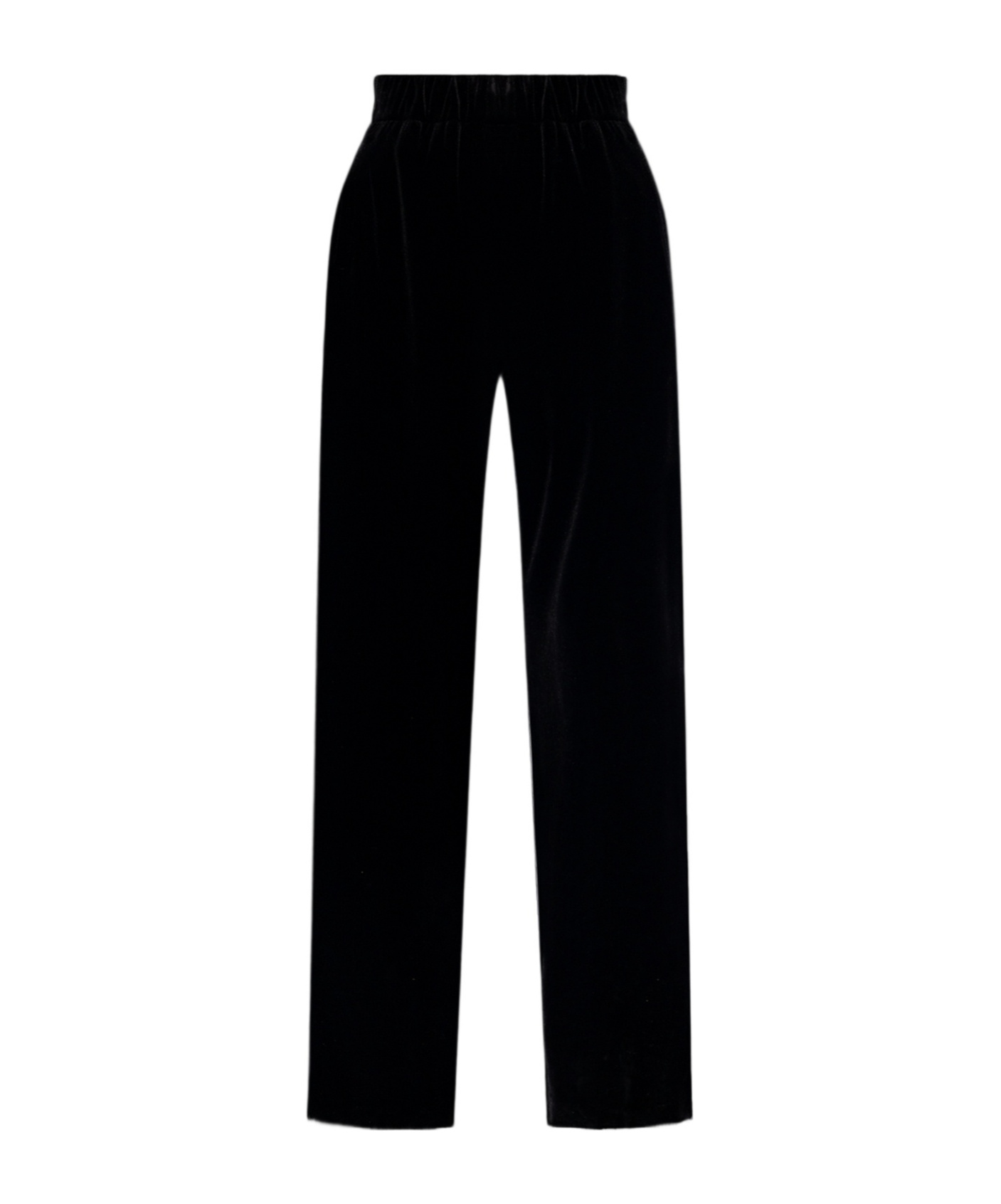 Dolce & Gabbana Velvet Elasticated Trousers In Black