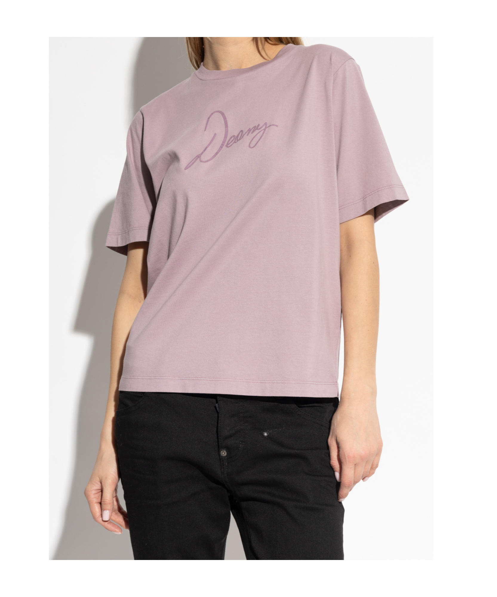 Dsquared2 Printed Cotton T-shirt In Pink