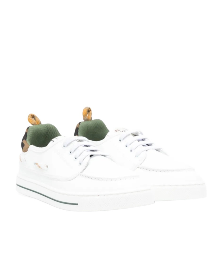 Fendi Leather Sneakers In White