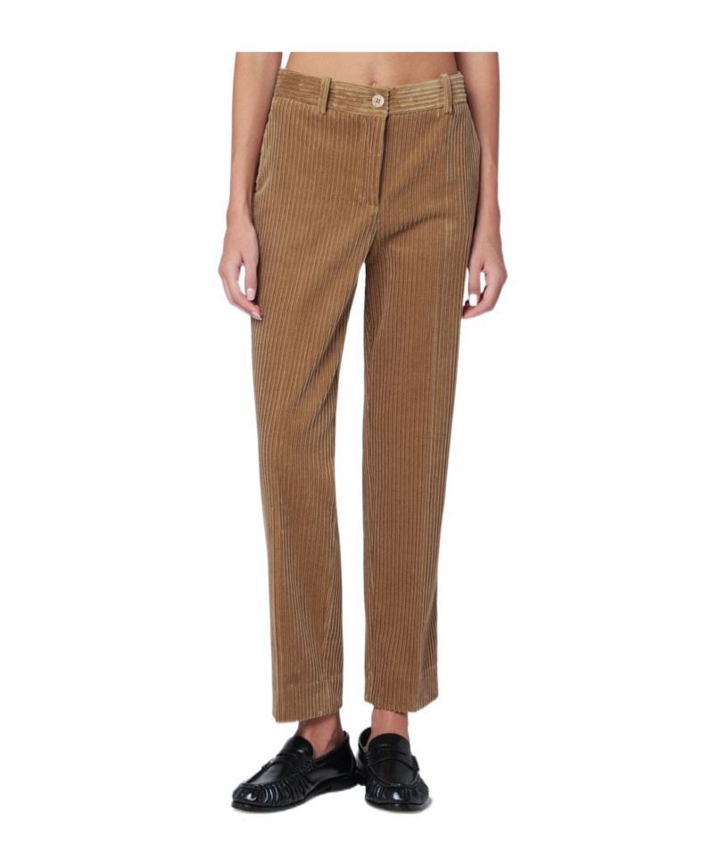 P.a.r.o.s.h Belt Loop Casual Pants In Brown