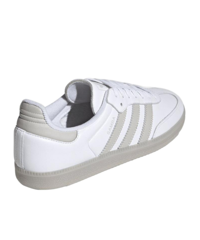 Adidas Originals Samba Og Leather Low-top Sneakers In White/grey
